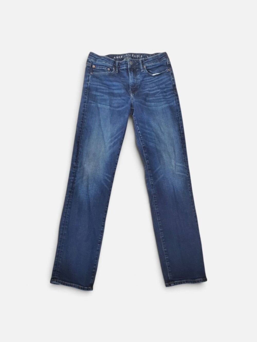 American Eagle Outfitters Dark Blue Straight-Leg Jeans Size 31 X 32